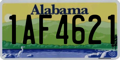 AL license plate 1AF4621
