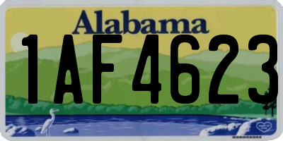 AL license plate 1AF4623