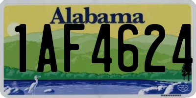 AL license plate 1AF4624