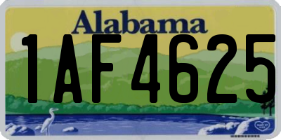 AL license plate 1AF4625