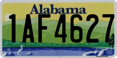 AL license plate 1AF4627