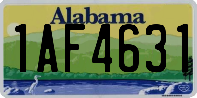 AL license plate 1AF4631