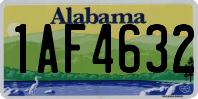 AL license plate 1AF4632