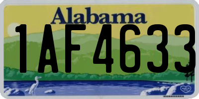 AL license plate 1AF4633