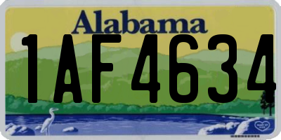 AL license plate 1AF4634