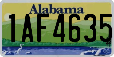 AL license plate 1AF4635