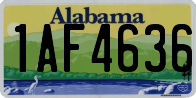 AL license plate 1AF4636