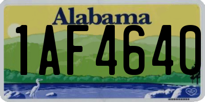 AL license plate 1AF4640