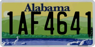 AL license plate 1AF4641