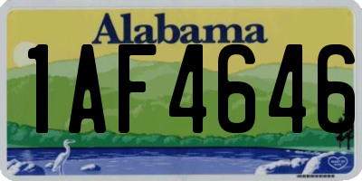 AL license plate 1AF4646