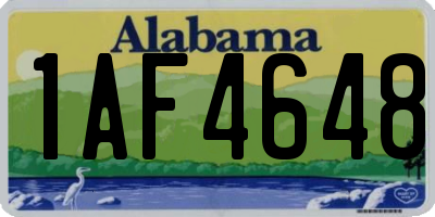 AL license plate 1AF4648