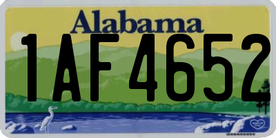 AL license plate 1AF4652