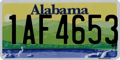 AL license plate 1AF4653