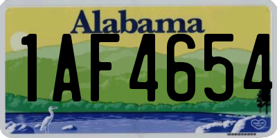 AL license plate 1AF4654