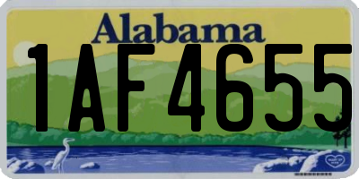 AL license plate 1AF4655