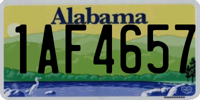 AL license plate 1AF4657