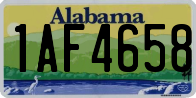 AL license plate 1AF4658