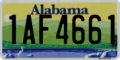AL license plate 1AF4661