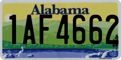 AL license plate 1AF4662
