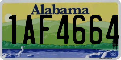 AL license plate 1AF4664