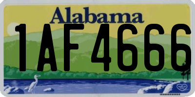 AL license plate 1AF4666