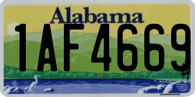 AL license plate 1AF4669