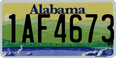 AL license plate 1AF4673