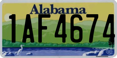 AL license plate 1AF4674