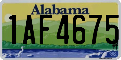 AL license plate 1AF4675