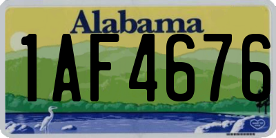 AL license plate 1AF4676