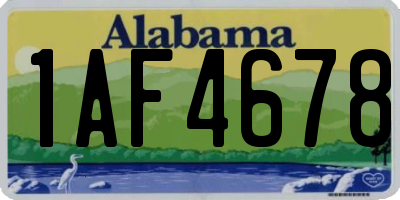AL license plate 1AF4678