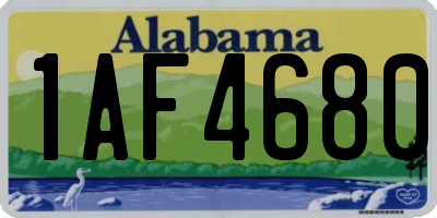 AL license plate 1AF4680