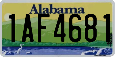 AL license plate 1AF4681