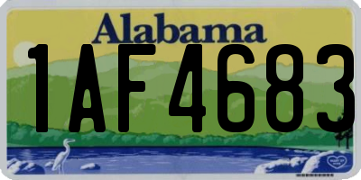 AL license plate 1AF4683