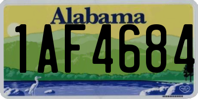 AL license plate 1AF4684