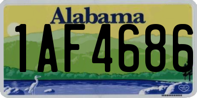 AL license plate 1AF4686