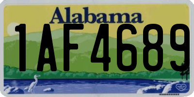 AL license plate 1AF4689