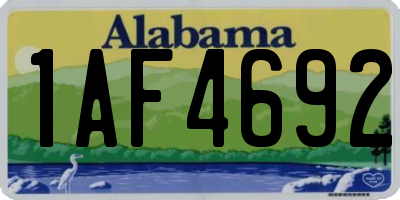 AL license plate 1AF4692
