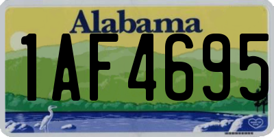 AL license plate 1AF4695
