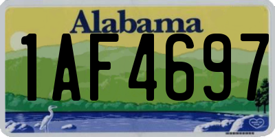 AL license plate 1AF4697