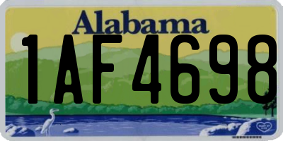 AL license plate 1AF4698