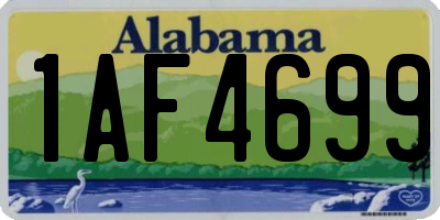 AL license plate 1AF4699