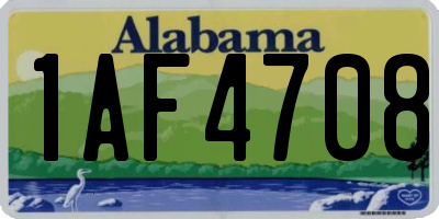 AL license plate 1AF4708