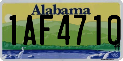 AL license plate 1AF4710