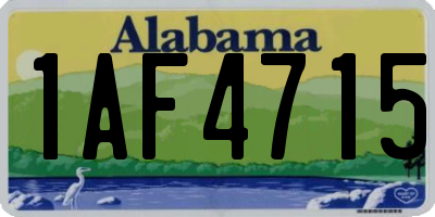 AL license plate 1AF4715