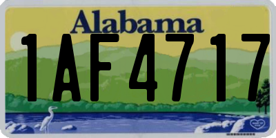 AL license plate 1AF4717