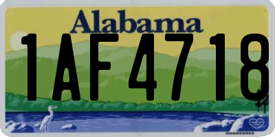 AL license plate 1AF4718
