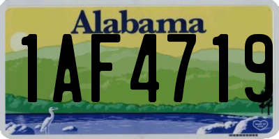 AL license plate 1AF4719