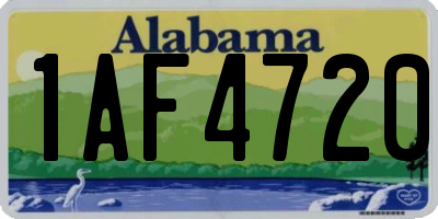 AL license plate 1AF4720