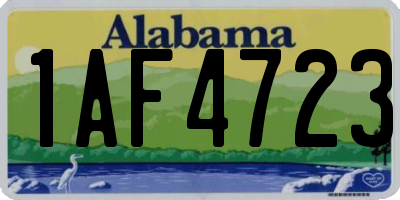 AL license plate 1AF4723